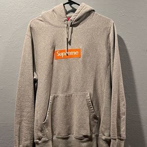 Supreme Box Logo “Heather Grey” Orange Box Logo 2017 NM